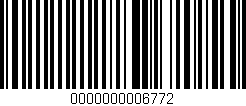 Código de barras (EAN, GTIN, SKU, ISBN): '0000000006772'