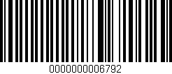 Código de barras (EAN, GTIN, SKU, ISBN): '0000000006792'