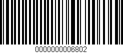 Código de barras (EAN, GTIN, SKU, ISBN): '0000000006802'