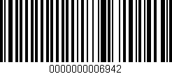 Código de barras (EAN, GTIN, SKU, ISBN): '0000000006942'