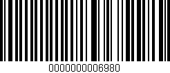 Código de barras (EAN, GTIN, SKU, ISBN): '0000000006980'