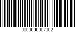Código de barras (EAN, GTIN, SKU, ISBN): '0000000007002'
