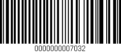 Código de barras (EAN, GTIN, SKU, ISBN): '0000000007032'