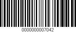 Código de barras (EAN, GTIN, SKU, ISBN): '0000000007042'
