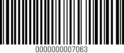 Código de barras (EAN, GTIN, SKU, ISBN): '0000000007063'