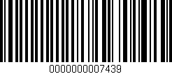 Código de barras (EAN, GTIN, SKU, ISBN): '0000000007439'