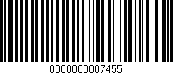 Código de barras (EAN, GTIN, SKU, ISBN): '0000000007455'