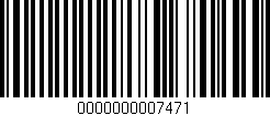 Código de barras (EAN, GTIN, SKU, ISBN): '0000000007471'