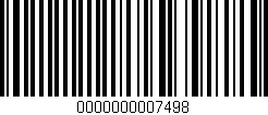 Código de barras (EAN, GTIN, SKU, ISBN): '0000000007498'