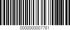 Código de barras (EAN, GTIN, SKU, ISBN): '0000000007781'