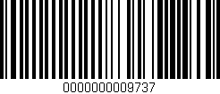 Código de barras (EAN, GTIN, SKU, ISBN): '0000000009737'