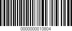 Código de barras (EAN, GTIN, SKU, ISBN): '0000000010804'