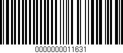 Código de barras (EAN, GTIN, SKU, ISBN): '0000000011631'