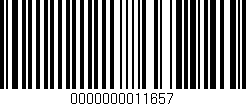 Código de barras (EAN, GTIN, SKU, ISBN): '0000000011657'