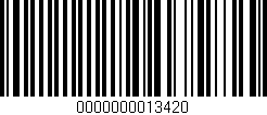 Código de barras (EAN, GTIN, SKU, ISBN): '0000000013420'