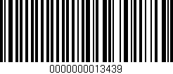 Código de barras (EAN, GTIN, SKU, ISBN): '0000000013439'
