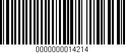 Código de barras (EAN, GTIN, SKU, ISBN): '0000000014214'