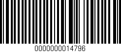 Código de barras (EAN, GTIN, SKU, ISBN): '0000000014796'