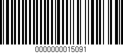 Código de barras (EAN, GTIN, SKU, ISBN): '0000000015091'