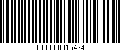 Código de barras (EAN, GTIN, SKU, ISBN): '0000000015474'