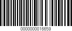 Código de barras (EAN, GTIN, SKU, ISBN): '0000000016659'