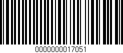 Código de barras (EAN, GTIN, SKU, ISBN): '0000000017051'
