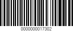 Código de barras (EAN, GTIN, SKU, ISBN): '0000000017302'