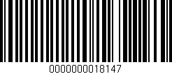 Código de barras (EAN, GTIN, SKU, ISBN): '0000000018147'