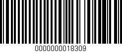 Código de barras (EAN, GTIN, SKU, ISBN): '0000000018309'