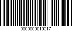 Código de barras (EAN, GTIN, SKU, ISBN): '0000000018317'