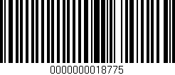 Código de barras (EAN, GTIN, SKU, ISBN): '0000000018775'