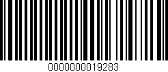 Código de barras (EAN, GTIN, SKU, ISBN): '0000000019283'