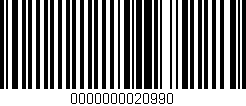 Código de barras (EAN, GTIN, SKU, ISBN): '0000000020990'