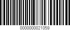 Código de barras (EAN, GTIN, SKU, ISBN): '0000000021059'