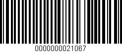 Código de barras (EAN, GTIN, SKU, ISBN): '0000000021067'