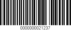 Código de barras (EAN, GTIN, SKU, ISBN): '0000000021237'
