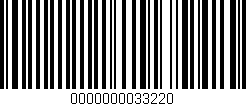 Código de barras (EAN, GTIN, SKU, ISBN): '0000000033220'