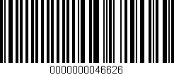 Código de barras (EAN, GTIN, SKU, ISBN): '0000000046626'