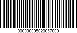 Código de barras (EAN, GTIN, SKU, ISBN): '000000005020057009'