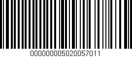 Código de barras (EAN, GTIN, SKU, ISBN): '000000005020057011'