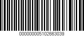 Código de barras (EAN, GTIN, SKU, ISBN): '000000005102663039'