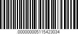 Código de barras (EAN, GTIN, SKU, ISBN): '000000005115423034'