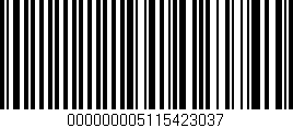 Código de barras (EAN, GTIN, SKU, ISBN): '000000005115423037'