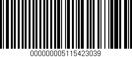 Código de barras (EAN, GTIN, SKU, ISBN): '000000005115423039'