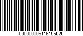 Código de barras (EAN, GTIN, SKU, ISBN): '000000005116195020'