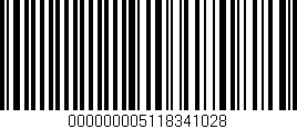 Código de barras (EAN, GTIN, SKU, ISBN): '000000005118341028'