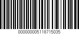 Código de barras (EAN, GTIN, SKU, ISBN): '000000005118715035'