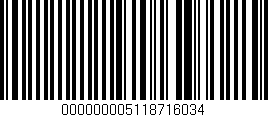 Código de barras (EAN, GTIN, SKU, ISBN): '000000005118716034'