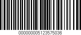 Código de barras (EAN, GTIN, SKU, ISBN): '000000005123575036'