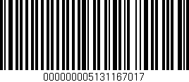 Código de barras (EAN, GTIN, SKU, ISBN): '000000005131167017'